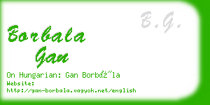 borbala gan business card